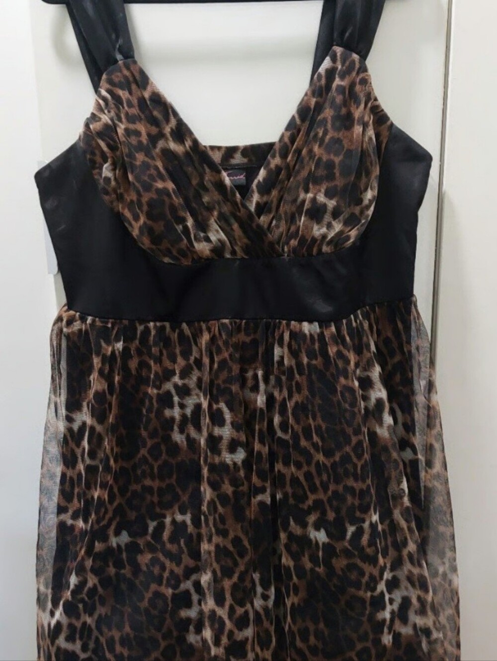 torrid Leopard Print Mini Dress in Brown and Black